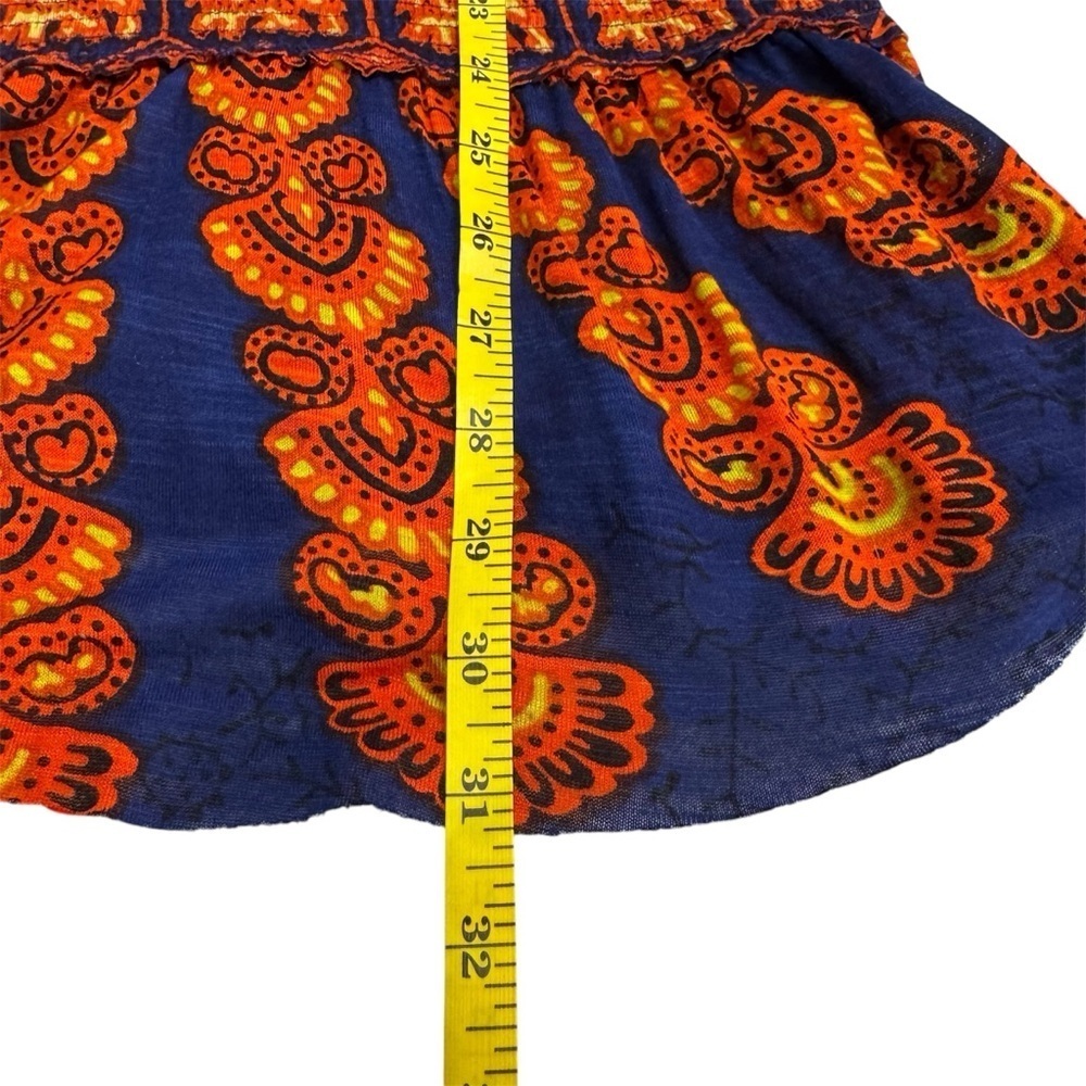 Free People Blue and Orange Print Top Tank Dress
Size SM Embroidery Swim Cover - Picture 12 of 14